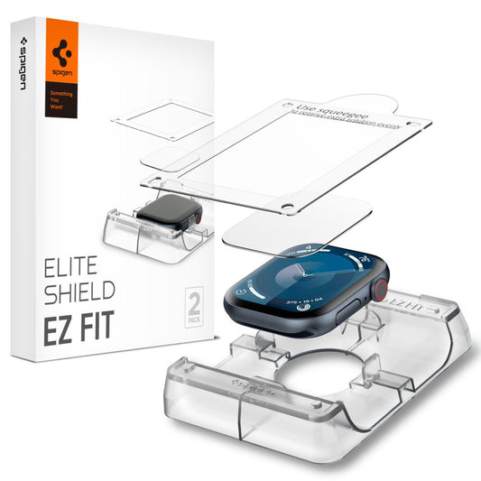 Folija za zaštitu Spigen Elite Shield EZ FIT za Apple Watch 46mm Series, Set od 2 komada, Plastika AFL08579
