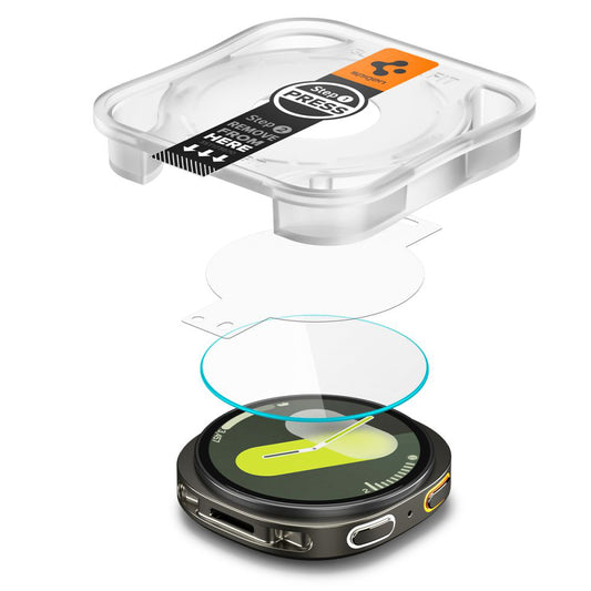 Folija za zaštitu Spigen GlastR EZ FIT za Samsung Galaxy Watch8 40mm, Set 2 komada, Kaljeno staklo AGL09876