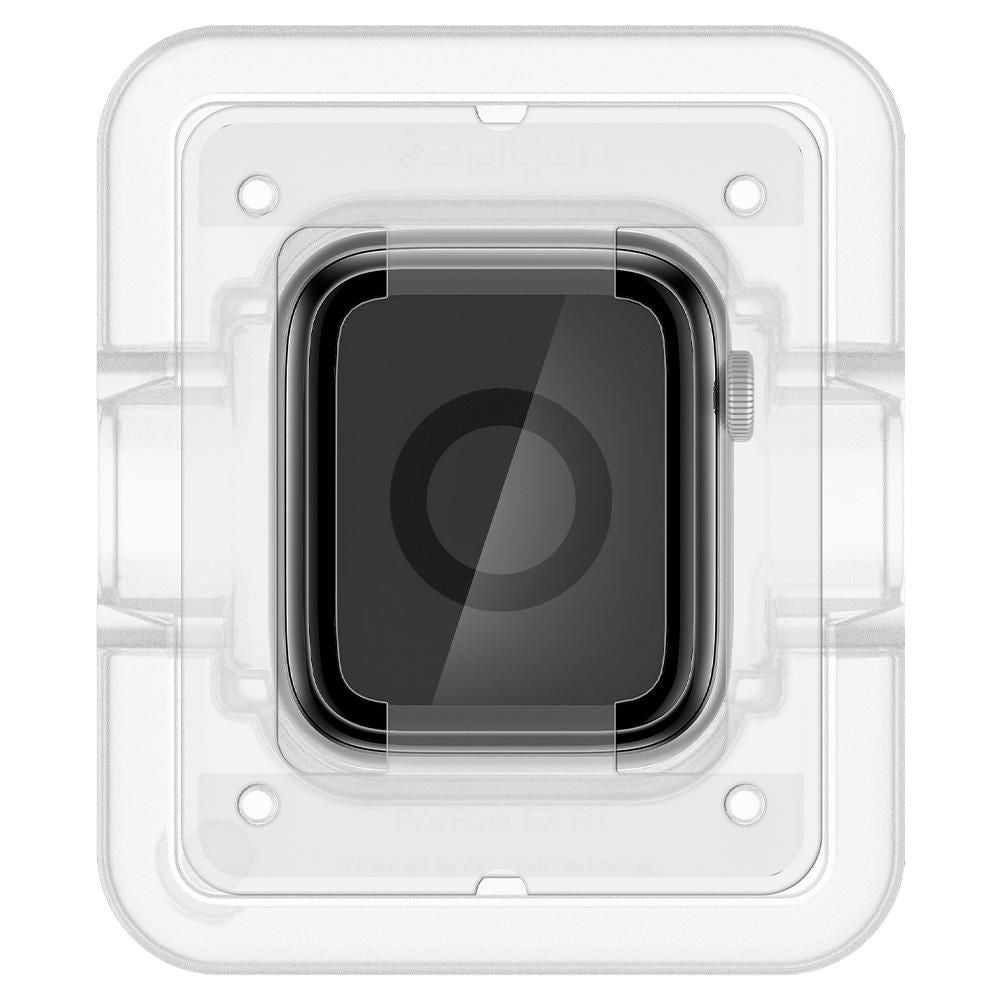 Folija za zaštitu Spigen ProFlex EZ FIT za Apple Watch 44mm seriju, Set od 2 komada, Fleksibilno staklo, Crna