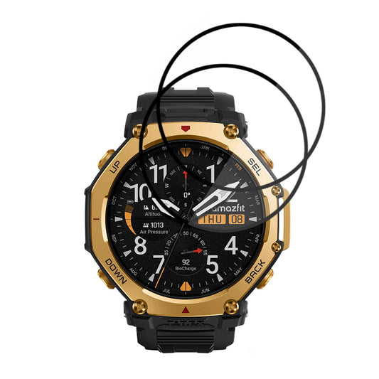 Folija za zaštitu Techsuit Nano Flex za Amazfit T-Rex 3 Pro 48mm, Set 2 komada, Plastika, Crna