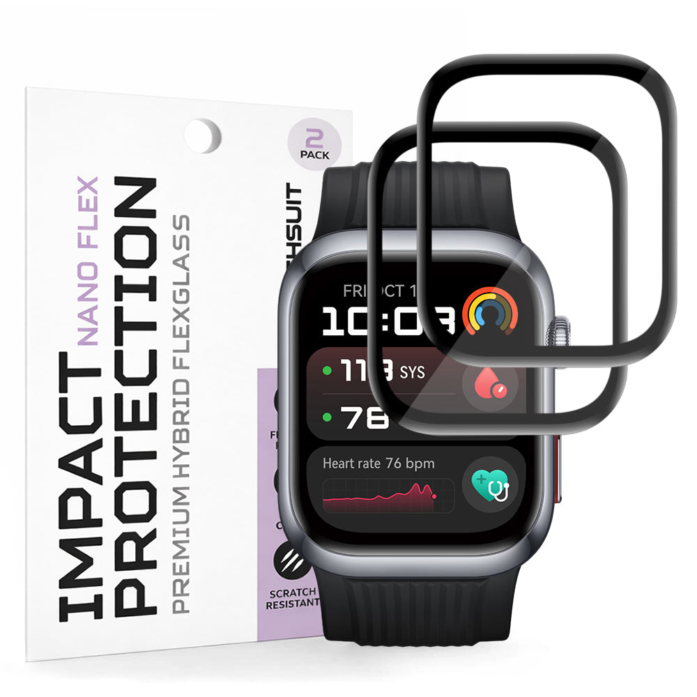 Folija za zaštitu Techsuit Nano Flex za Huawei Watch D2, Set 2 komada, Plastika, Crna