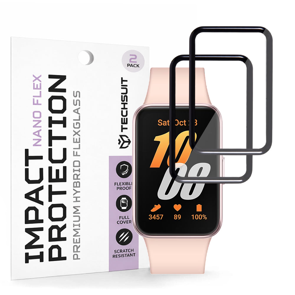 Zaštitna folija Techsuit Nano Flex za Samsung Galaxy Fit3 R39M, Set 2 komada, Plastika, Crna