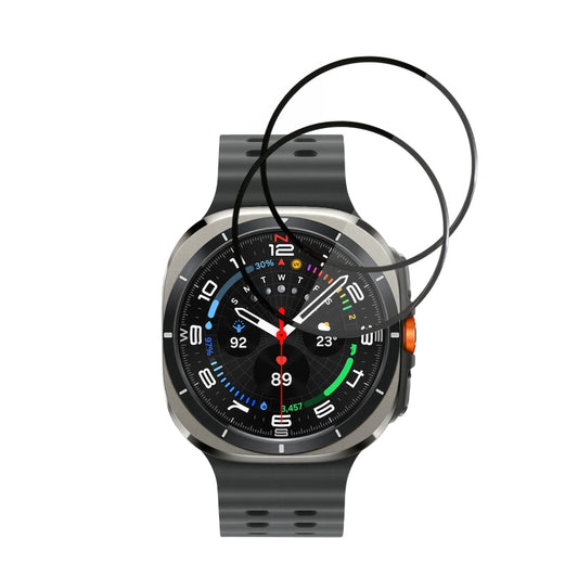 Folija za zaštitu Techsuit Nano Flex za Samsung Galaxy Watch Ultra, Set 2 komada, Plastika, Crna