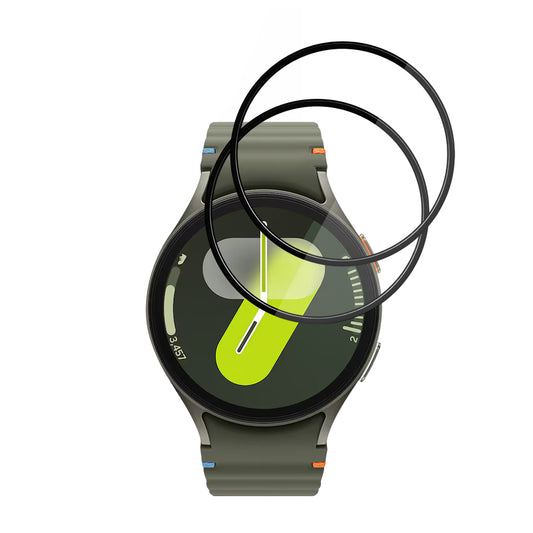 Folija za zaštitu Techsuit Nano Flex za Samsung Galaxy Watch7 44mm, Set 2 komada, Plastika, Crna