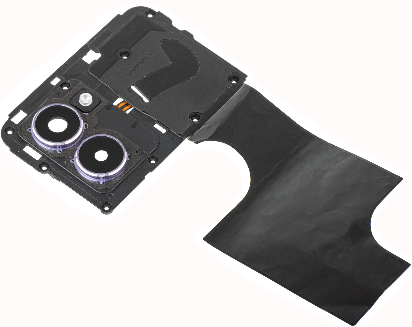 Staklo zadnje kamere - Blic - Unutrašnji okvir - NFC antena HMD Pulse Pro, sa okvirom, Ljubičasta (Twilight Purple), Service Pack 286954416