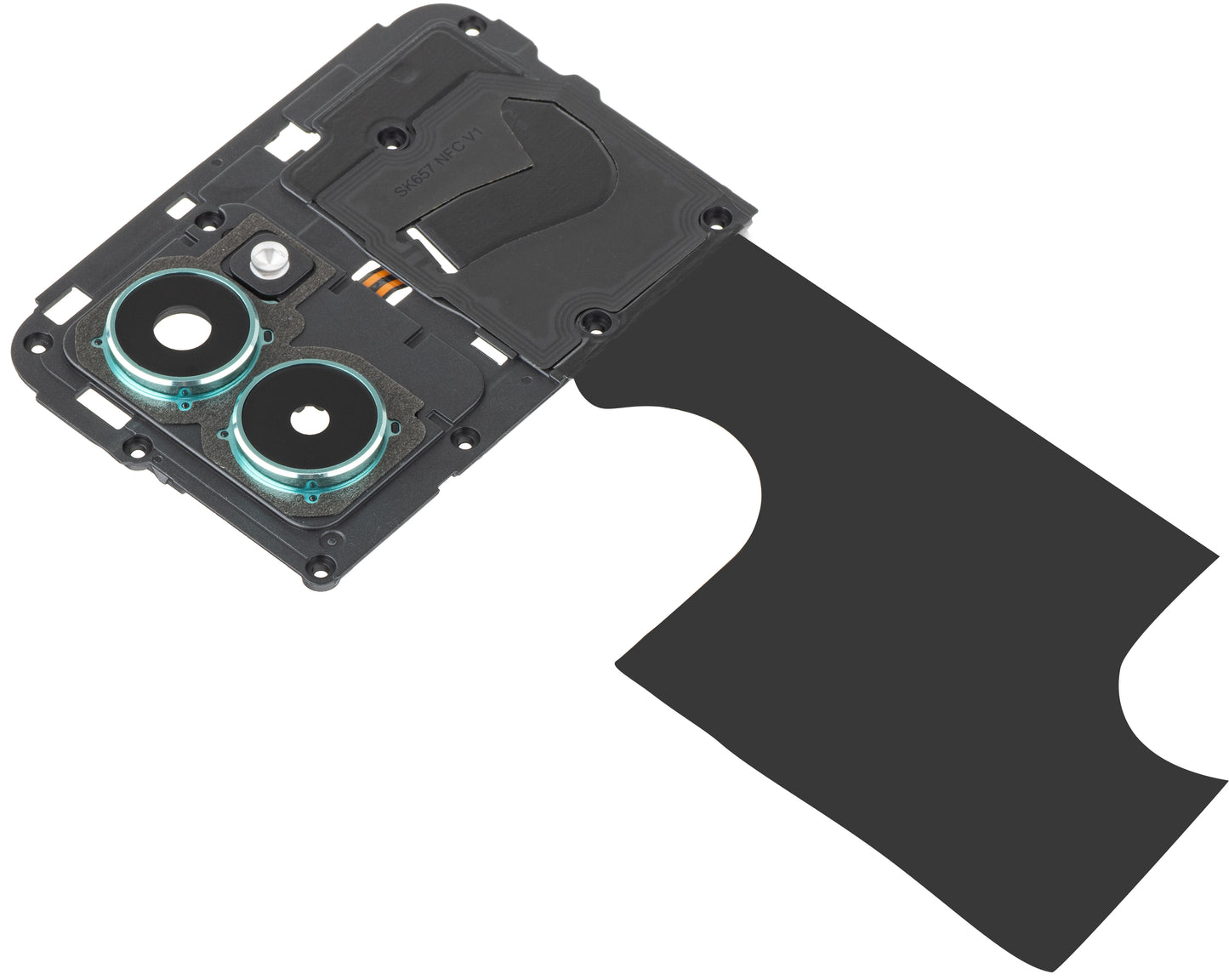 Staklo zadnje kamere - Blic - Unutrašnji okvir - NFC antena HMD Pulse Pro, sa okvirom, Zelena (Glacier Green), Service Pack 286954437