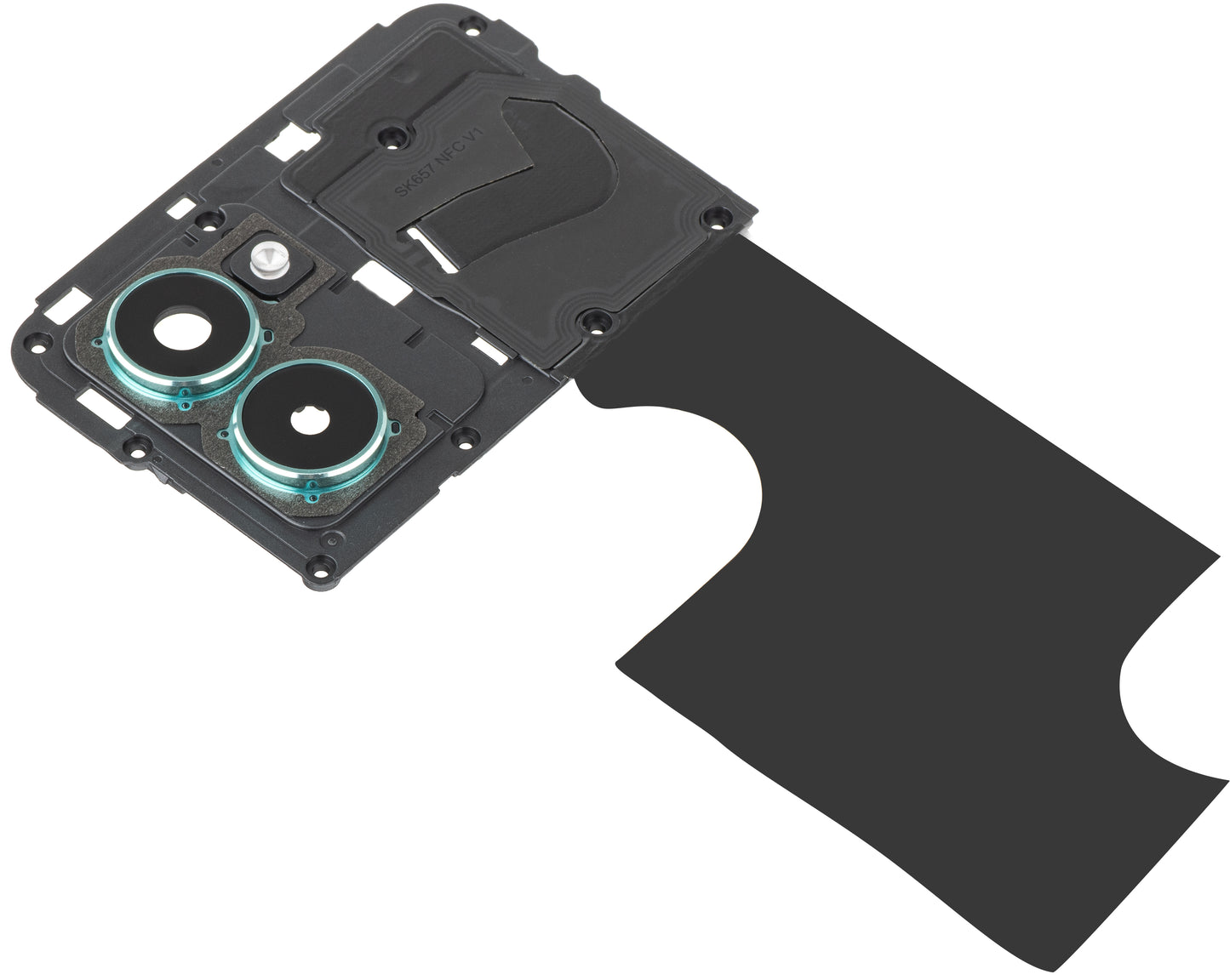 Staklo zadnje kamere - Blitz - Unutrašnji okvir HMD Pulse Pro, sa okvirom, Zelena (Glacier Green), Service Pack 286954440