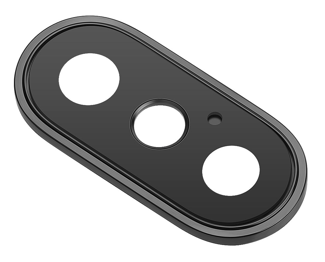 Staklo Zadnje Kamere Apple iPhone X, sa Ramom, Crno