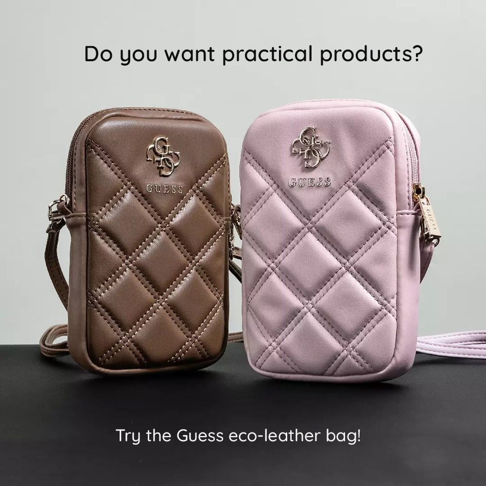 Univerzalna torba za telefon, Guess, Quilted 4G, Roze