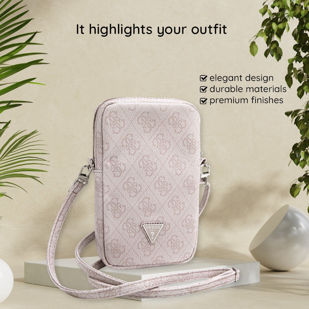 Univerzalna Torba za Telefon, Guess, Triangle 4G, Roze