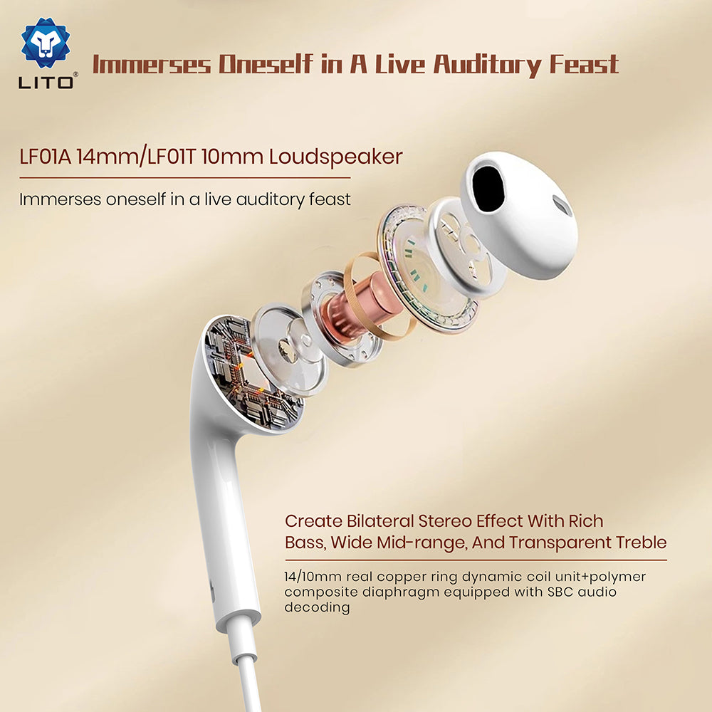Handsfree 3.5mm Lito LF01A, Beli