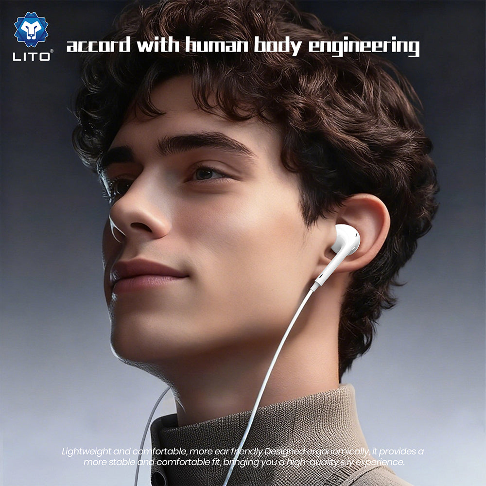 Handsfree 3.5mm Lito LF01A, Beli