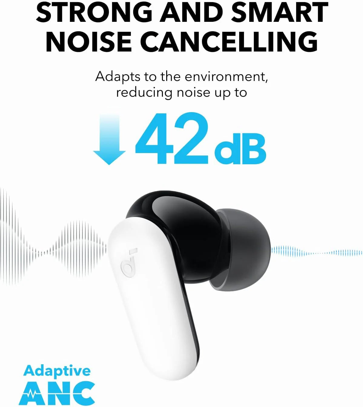Handsfree Bluetooth Anker SoundCore P30i, TWS, ANC, Bela A3959321
