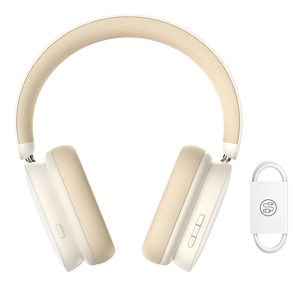 Handsfree Bluetooth Baseus Bowie H1, A2DP, ANC, Krem NGTW230202