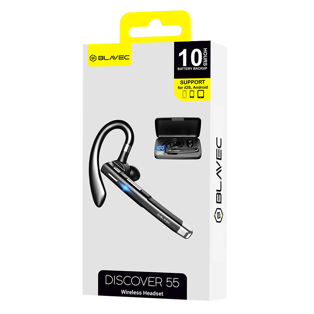 Handsfree Bluetooth Blavec Discover 55, MultiPoint, A2DP, Crni