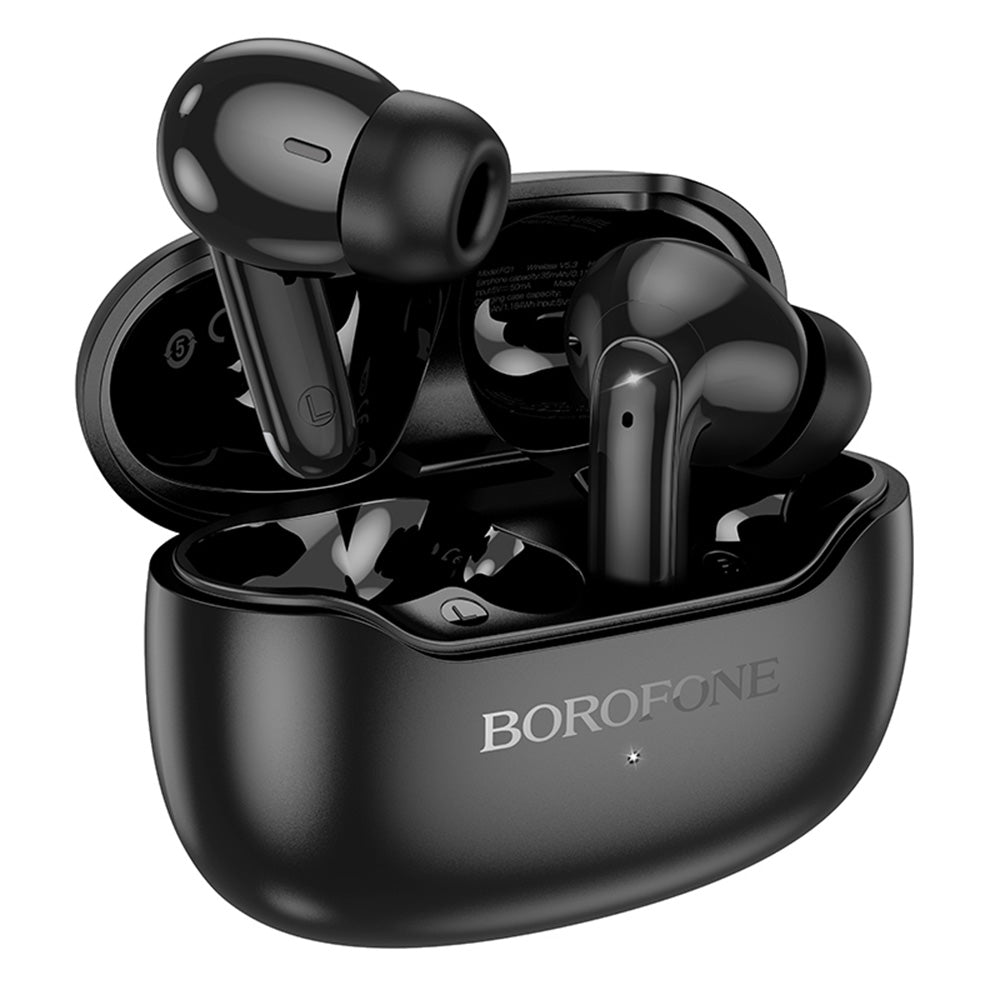 Handsfree Bluetooth Borofone FQ1 Shine, TWS, Crni