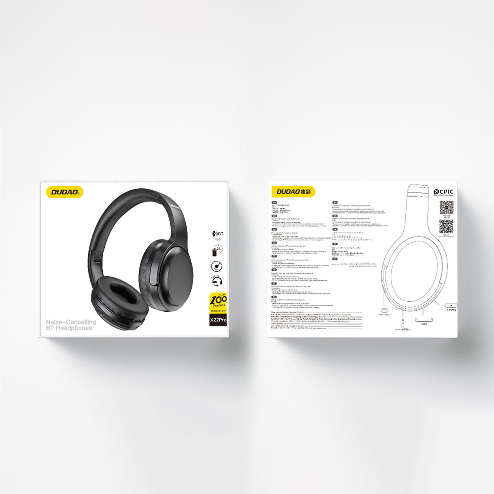 Handsfree Bluetooth Dudao X22Pro, A2DP, ANC, Crna