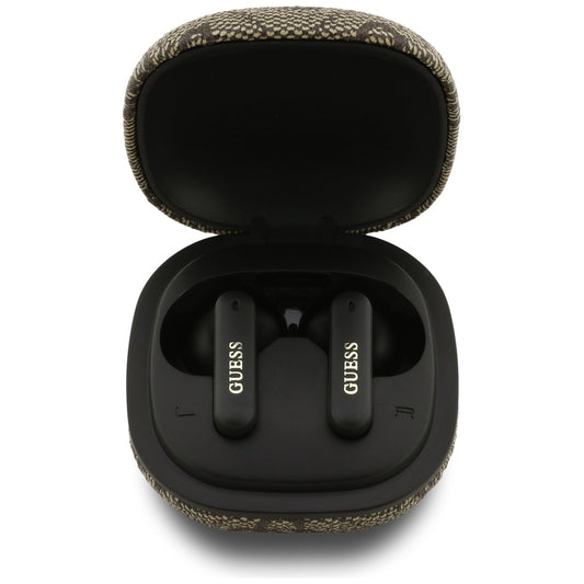 Handsfree Bluetooth Guess 4G Classic Metal Logo, TWS, Braon