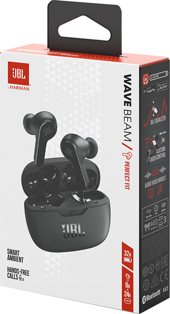 Handsfree Bluetooth JBL Wave Beam, TWS, Crni JBLWBEAMBLK