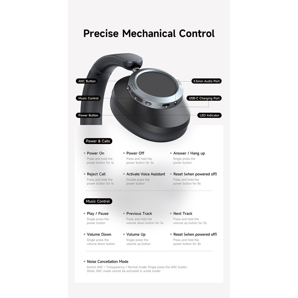 Handsfree Bluetooth McDodo HP-5821 T03, A2DP, ANC, Bež