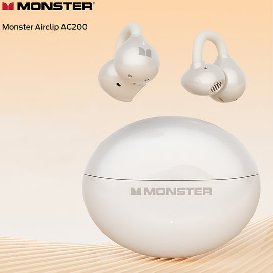 Handsfree Bluetooth Monster AirClip AC200, TWS, Svetlo krem