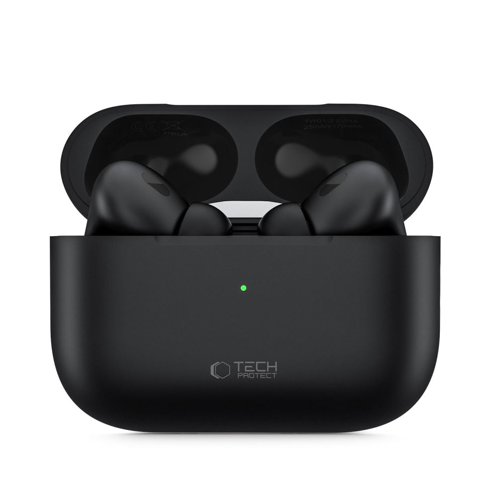 Handsfree Bluetooth Tech-Protect Ultraboost Pro, TWS, Crni