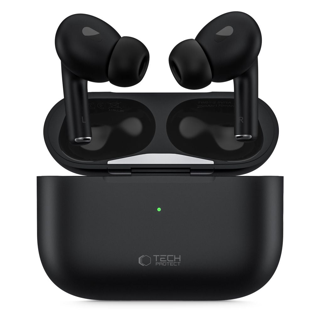 Handsfree Bluetooth Tech-Protect Ultraboost Pro, TWS, Crni