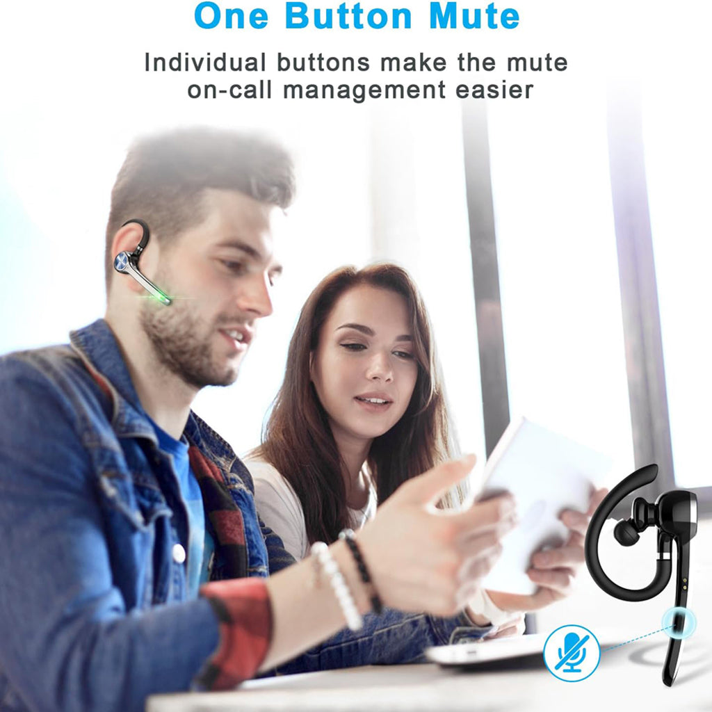 Bluetooth slušalica za Call Center Techsuit Hearyo A6L, Crna