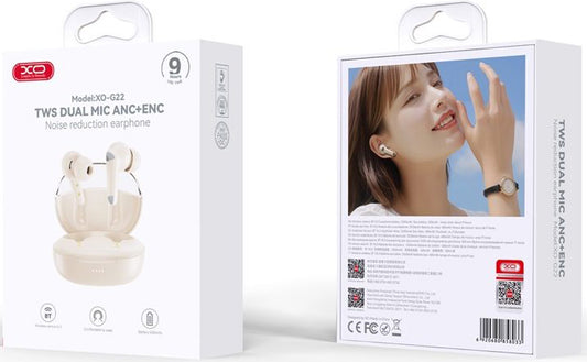 Handsfree Bluetooth XO Design G28, TWS, Bež
