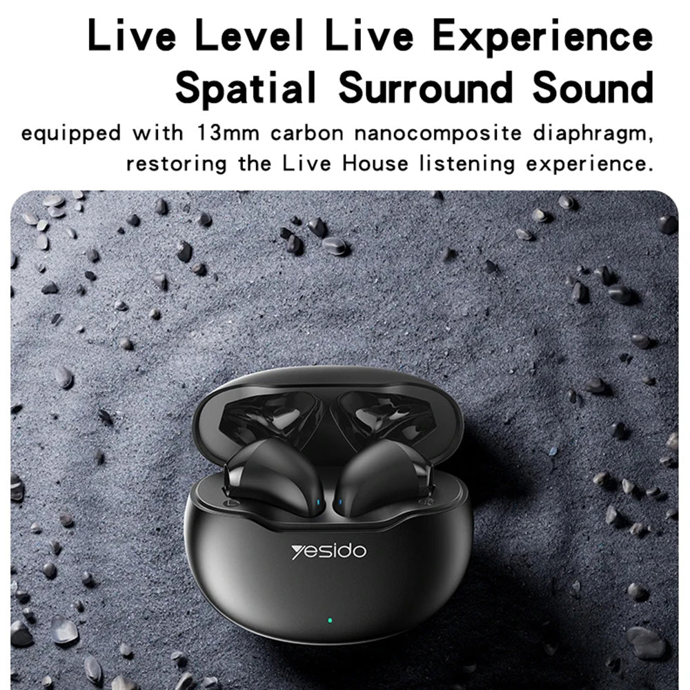 Handsfree Bluetooth Yesido TWS21, TWS, Crni