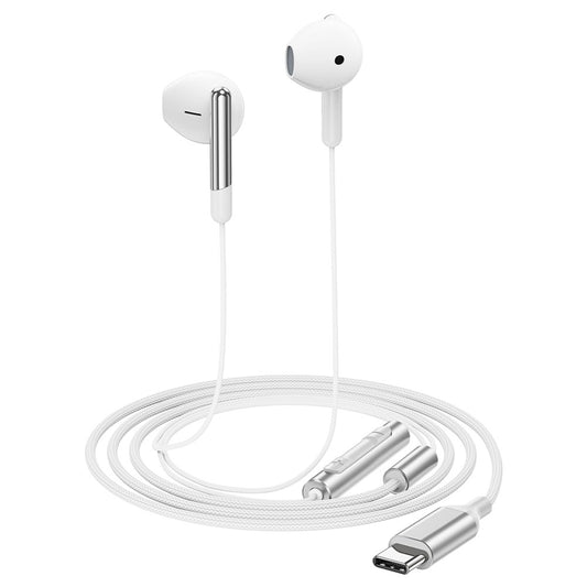 Handsfree USB-C Acefast L3, 1.2m, Beli
