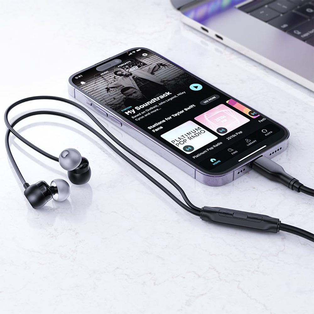 Handsfree USB-C Acefast L8, Crni