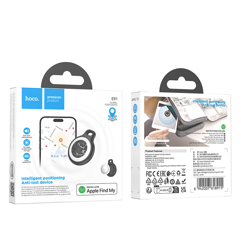 HOCO SmartTag E91 za iOS seriju, Crna