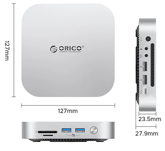 Multifunkcionalni Hub Orico MiniLink M49P za Apple Mac Mini M4, 9u1, Srebrni