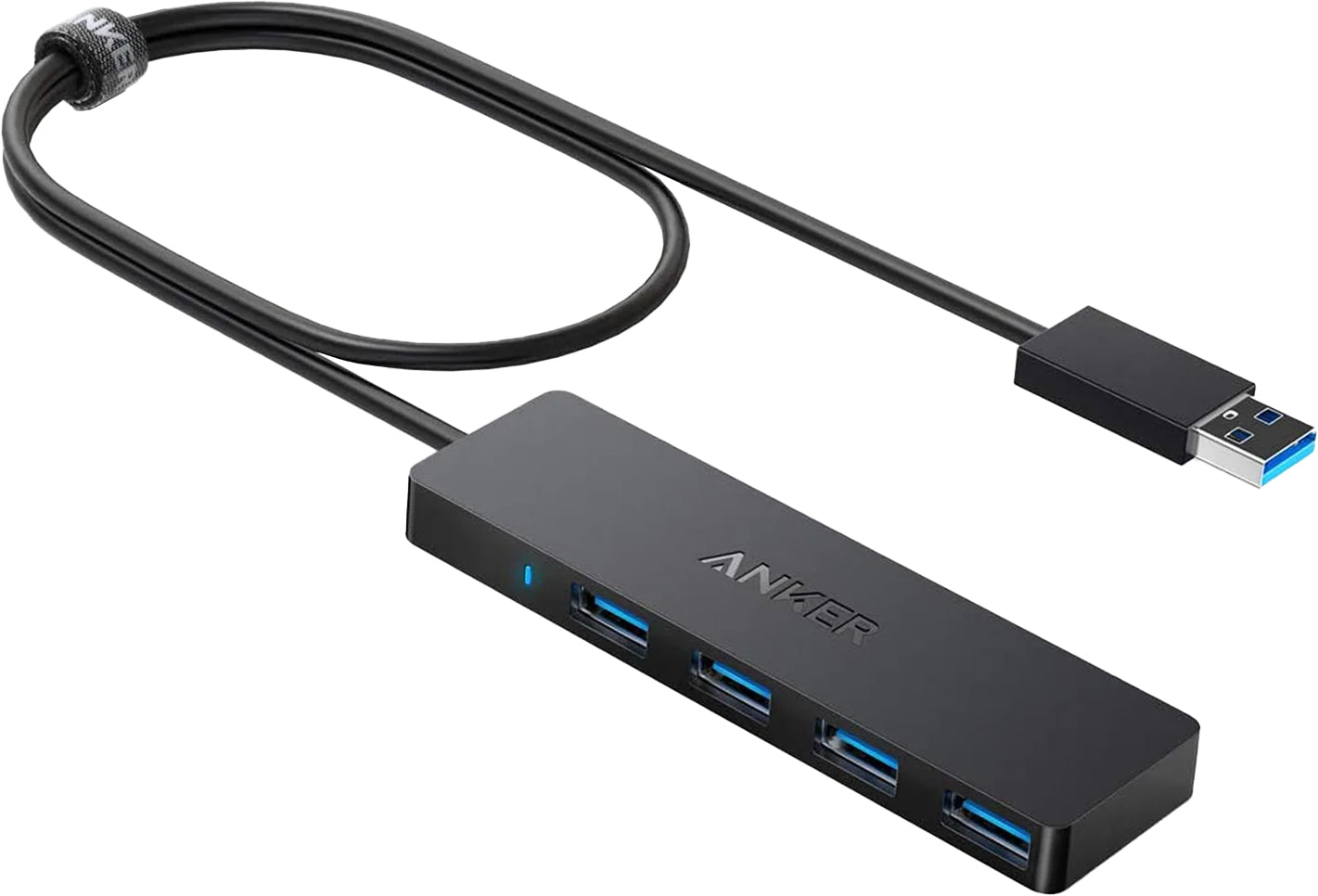 Hub USB Anker, 4 x USB-A 3.0, Crni A7516016