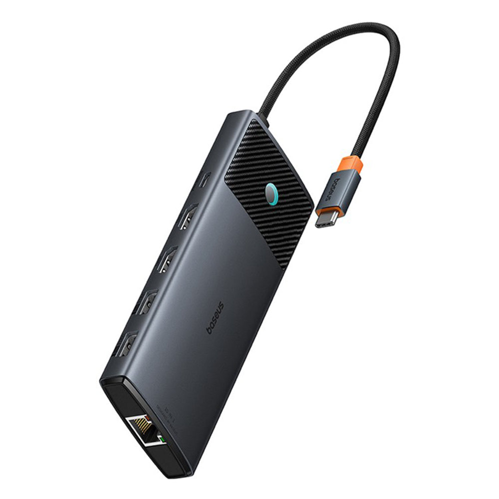 Hub USB-C Baseus Gleam II, 10in1, Crna B00061800123-00