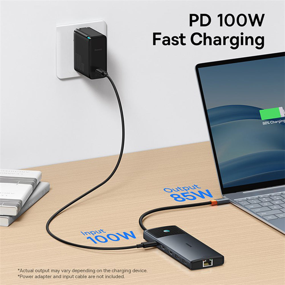 Hub USB-C Baseus Gleam II, 10in1, Crna B00061800123-00