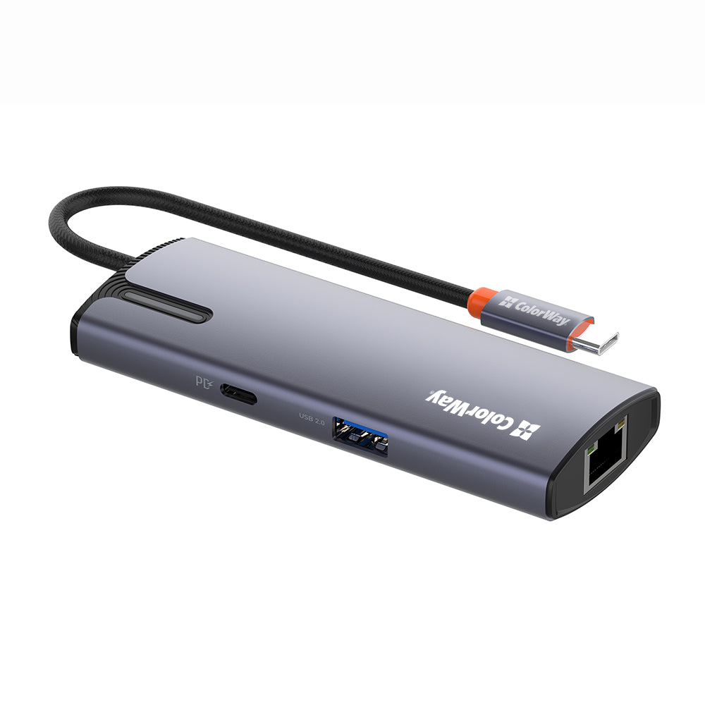 Hub USB-C ColorWay CW-HUB03, 6in1, Srebrni