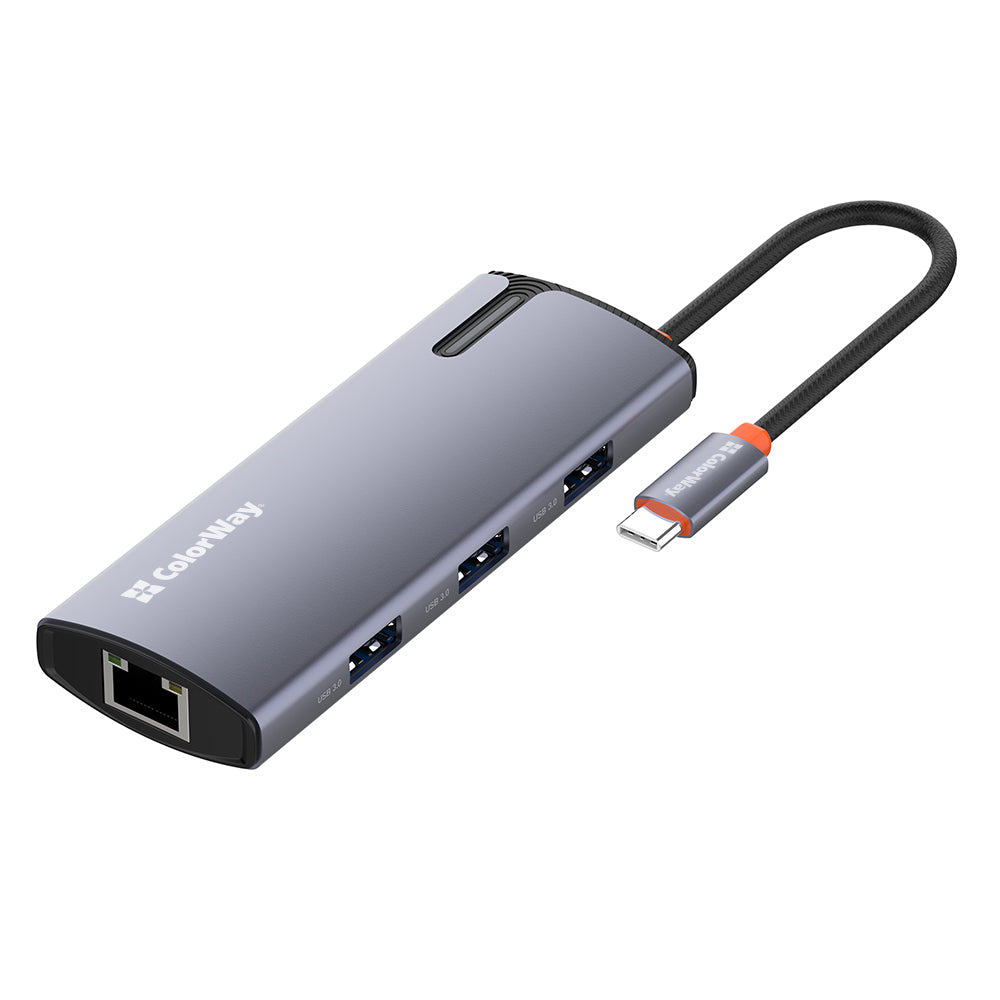Hub USB-C ColorWay CW-HUB03, 6in1, Srebrni