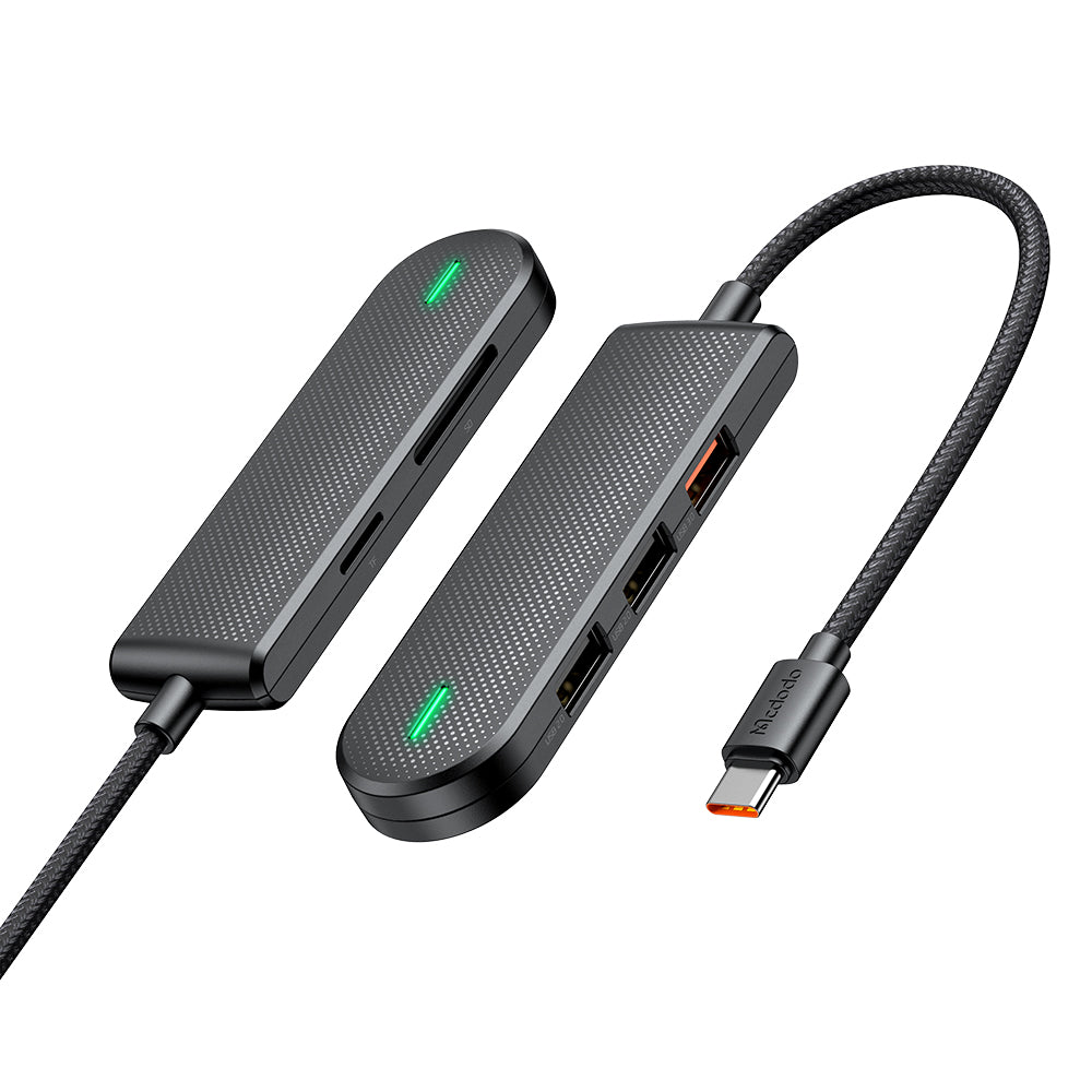 Hub USB-C McDodo HU-1430 Star, 5in1, Crni