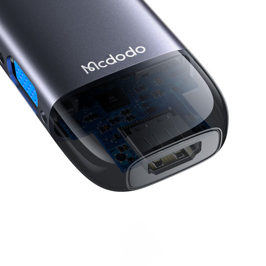 Hub USB-C McDodo HU-7420, 10u1, Sivi