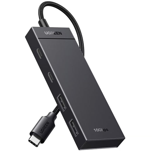 Hub USB-C UGREEN CM416, 2 x USB-A 3.1 - 2 x USB-C, 0.25m, Crni