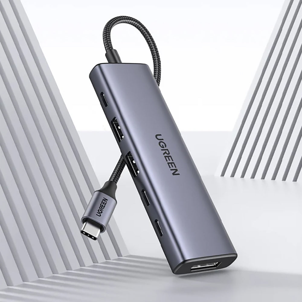 Hub USB-C UGREEN CM511 (75586), 6in1, Sivi