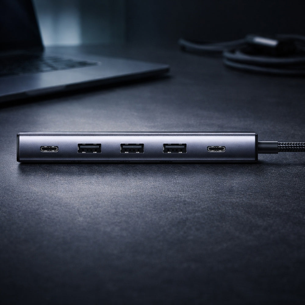 Hub USB-C UGREEN CM511 (75642), 6in1, Sivi