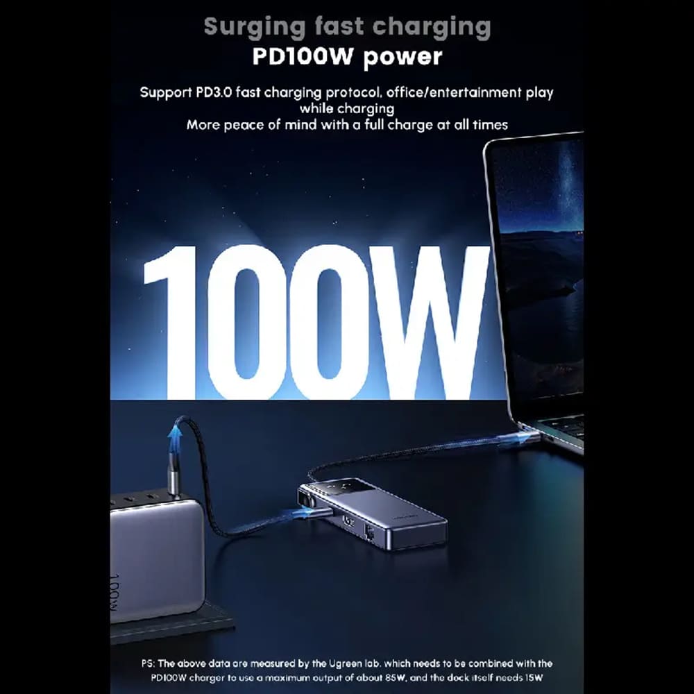 Hub USB-C UGREEN CM888 (45155) Uno, 6in1, Sivi