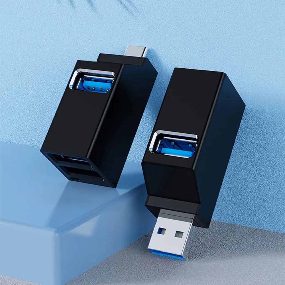 Hub USB Techsuit H11 EchoLink, 3u1, Crni