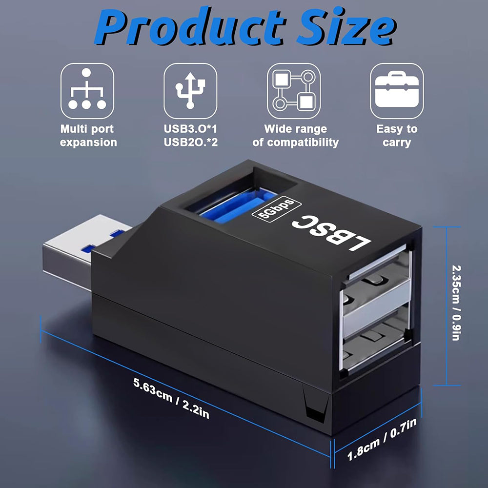 Hub USB Techsuit H11 EchoLink, 3u1, Crni