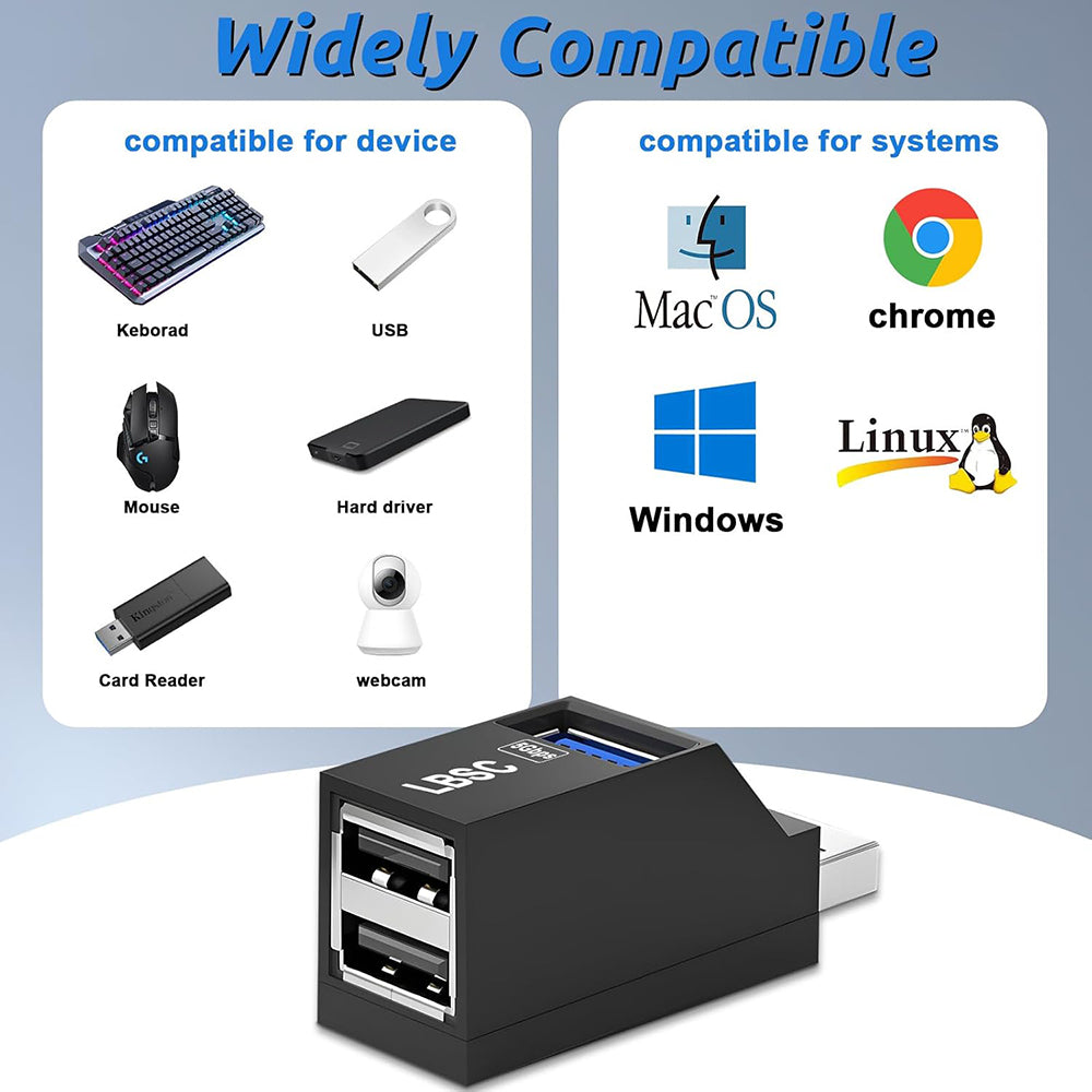 Hub USB Techsuit H11 EchoLink, 3u1, Crni