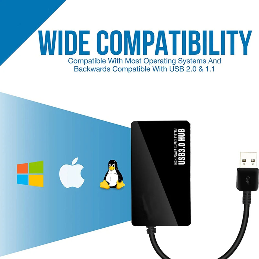 USB Hub Techsuit H15 QuantumNode, 4in1, Crni