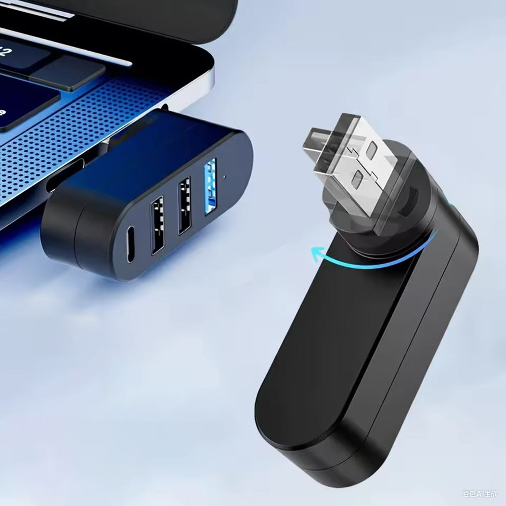 Hub USB Techsuit H17 SplitterNode, 4in1, Crni